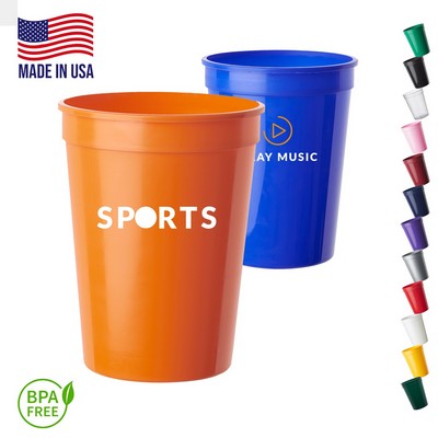 12 oz. USA Made Recyclable Stadium Cup w/ Custom Imprint