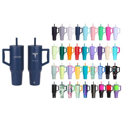 Elemental® Commuter 40oz Stainless Steel Tumbler with Handle and Straw